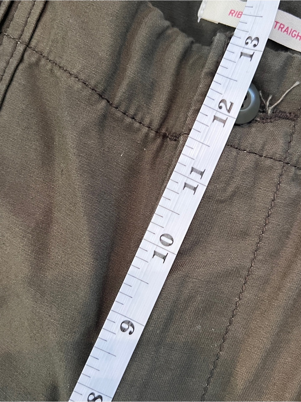 Levi’s Ribcage Straight Olive Green Utility Pants High Rise Size 32 - Picture 9 of 9